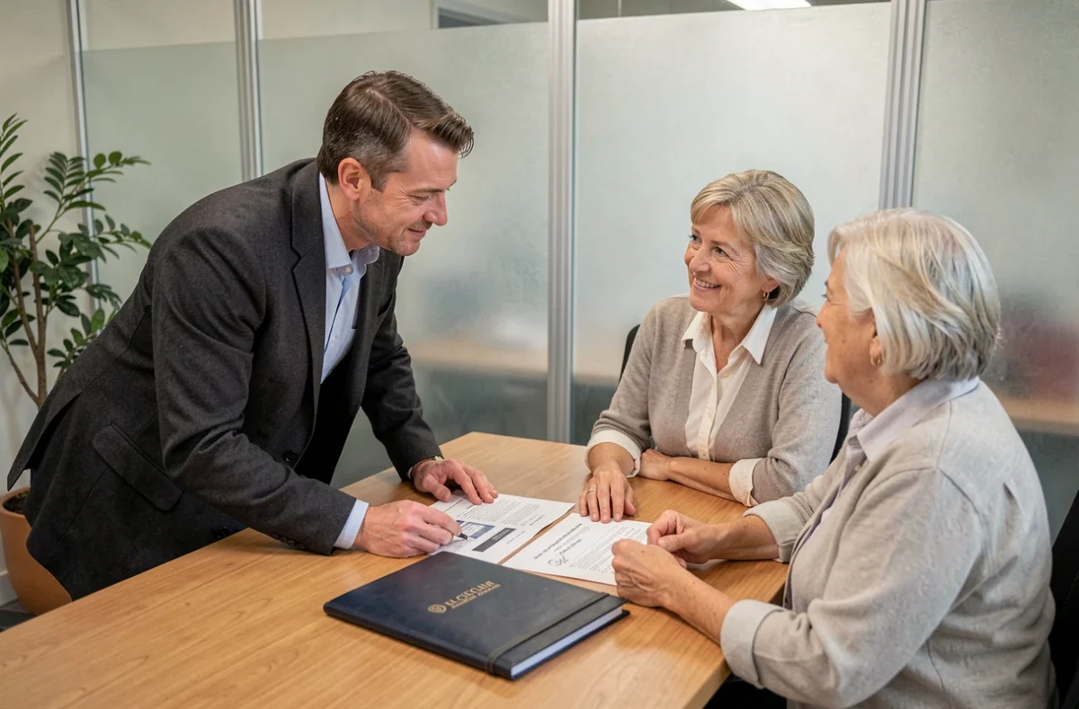 Courtier de La Centrale de Financement offrant un accompagnement sur mesure à un couple lors d'une consultation personnalisée