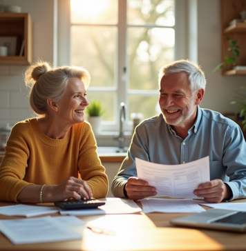 Retraite : maximisez votre nombre de trimestres dès aujourd’hui ! Couple souriant préparant leur retraite à la maison