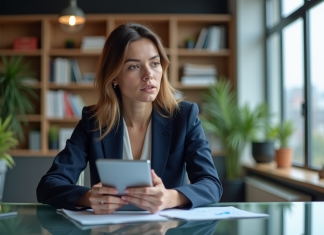 Taux prêt personnel : derniers chiffres et tendances en 2025 Femme professionnelle examinant des graphiques financiers