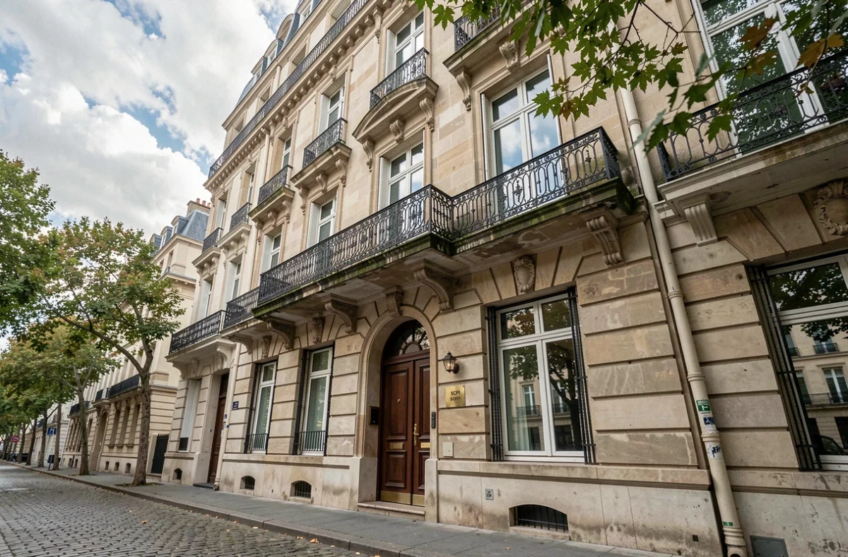 Immeuble résidentiel haussmannien représentant un actif immobilier dans lequel une SCPI comme Primovie peut investir